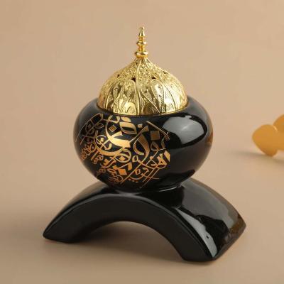 China 2020 New Arabia Hot Sale Design Resin Censer Cup Shape Creative Arabic Censer With Handle for sale