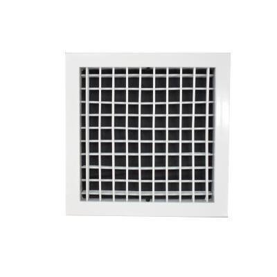 China Easy Installtion Aluminum Alloy Double-Layer Adjustable Canopy Central Air Conditioning Ceiling Vent Grille for sale