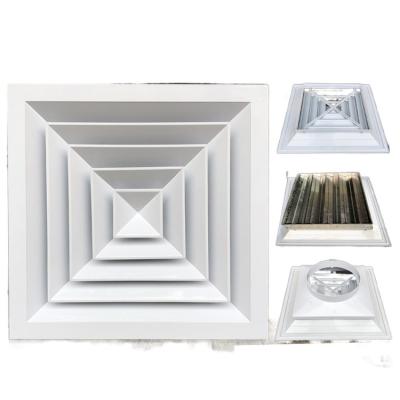 China Modern Aluminum Square Ceiling Air Diffuser Central Air Conditioning Canopy Vents Air Outlets for sale