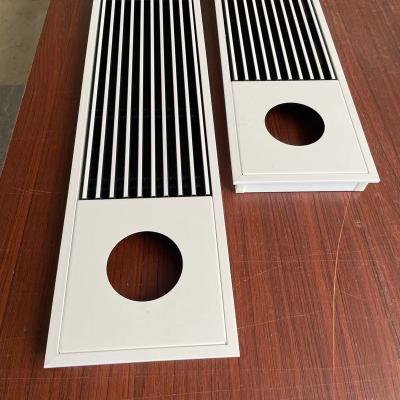 China Modern central air conditioning vent air vent and grill extremely simple linear black back for sale