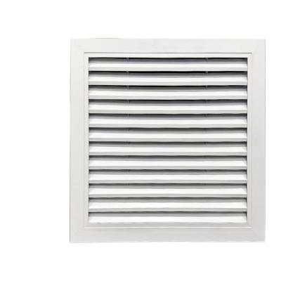 China Customized Industrial Aluminum Alloy Duct Blinds Exterior Wall Rainproof Canopy Exhaust Radiator Cover Breathable Duct Shades for sale