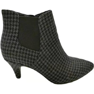 China Good Quality Cheap Price Women's Boots Breathable Houndstooth Boots Black Women's Boots for sale