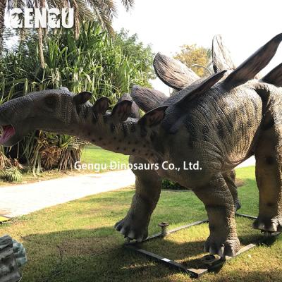 China Animatronic Metal Outdoor Dinosaur Dinosaur World Statue for Stegosaurus for sale