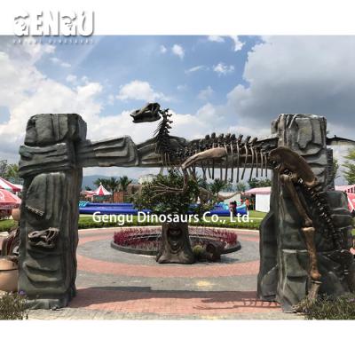 China Outdoor Fiberglass Steel Dinosaur Hill Artificial Fiberglass Sculpture for sale