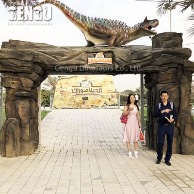 China Outdoor Waterproof Metal Dinosaur Fiberglass Dinosaur Block for sale