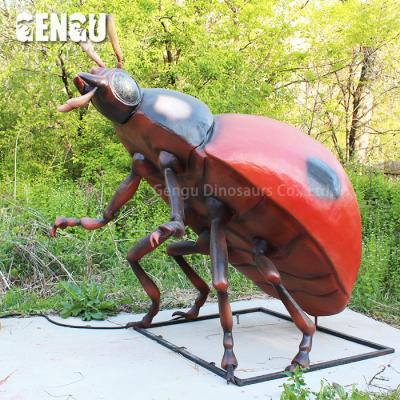 China Outdoor or Indoor Artificial Insects Garden Venue Huge Animatronic Ladybug Decor for sale