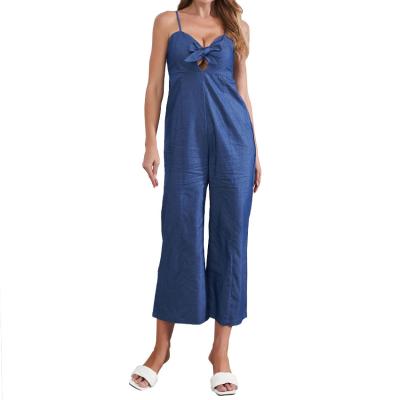 중국 Hollow Sling Backless Summer New Products Bow-Knot Women One Piece Jumpsuits Women Jumpsuit 판매용