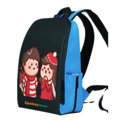 China LED Display Smart Bag Led Advertising Dynamic Backpack With Display Screen, App Control Led Flashing Light School Bag Wifi Backpack for sale