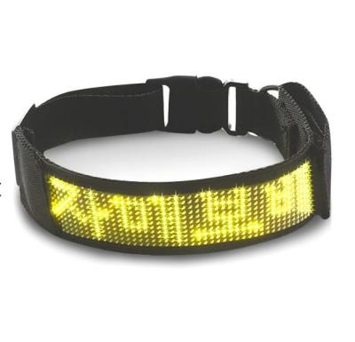 China Luminous Led Display Pet Dog Collar Lights Mouthpiece Glow For Night Dog Harness Dog Supplies Collars for sale