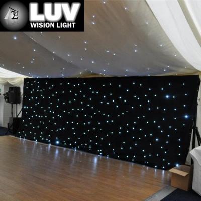 China Concert LOVE-LHC306-W Customize Size Horizon DMX LED Star Cloth Light White Curtain for sale