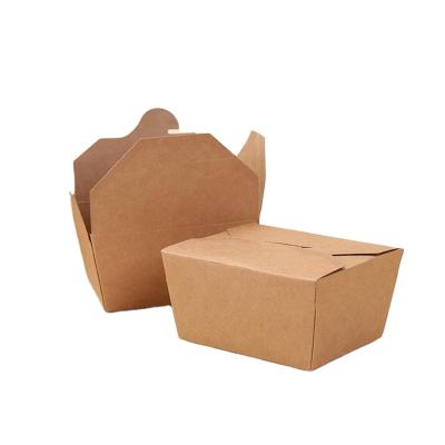 China 50pcs Take-Out Boxes Disposable Biodegradable Food Prep Meal Lunch Box Paper Packing Containers for sale