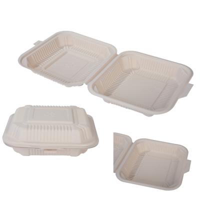 China Biodegradable Microwavable To Go Cornstarch Take Out Food Boxes For Food Packaging for sale