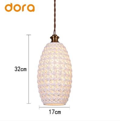 China Lighting Functions Modern Multicolor High Quality Ceramic Pendant Lamp For Weaving Rugby for sale