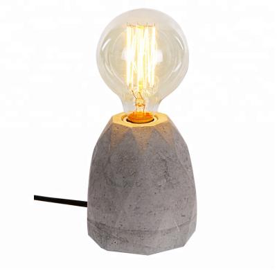 China Modern hot sale classic small mini concrete cement used edison bulb table lamp best selling in arabic for sale