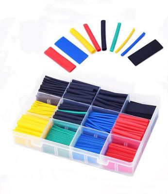 China 530pcs Environmental Auto Joint Harness Insulated Sleeves 2:1 Heat Shrinkable Heat Shrink Colored Shrink Tubing Insulated Tubing Heat Shrinkable Suit for sale