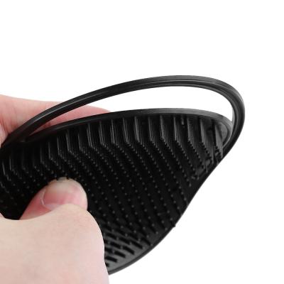 China Portable Black Plastic Material Shampoo Comb Pocket Men Beard Mustache Palm Scalp Massage Hair Care Travel Hair Comb Sweep Styling Tools for sale