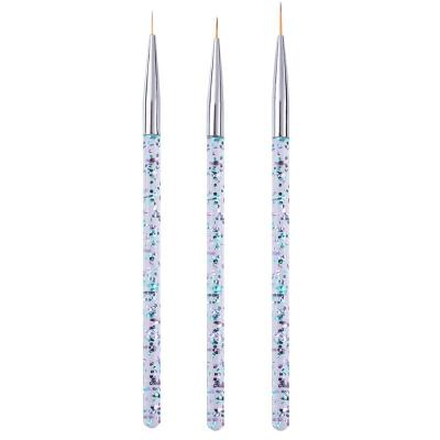 China NAIL 3Pcs Set Crystal Brush UV Tool Kit Salon Decoration Manicure Rhinestone Art Dotting Pen Acrylic Handle Gel Painting Nail for sale