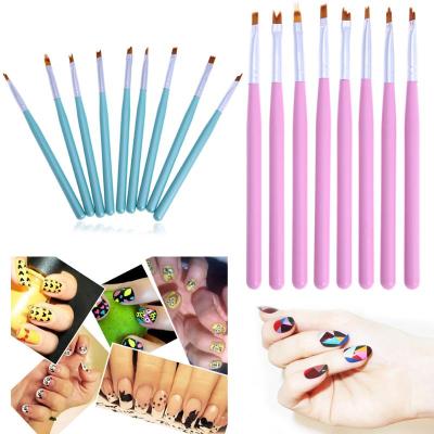 China 9pcs/8pcs/Set Nail Art Tool Professional Nail Art Brush Drawing Design Painting Pen Polish Brush Set Nail Gel UV Print Brushes Kit for sale