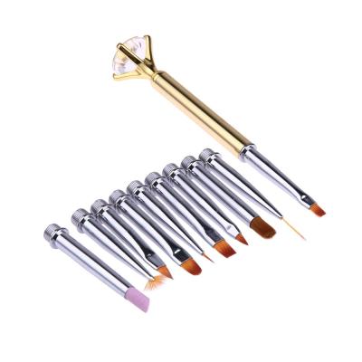 China 10pcs Nail Art Brush Head Salon Nail Beauty Painting Drawing Pen, Nail Art Beauty Tool, Painting Brush Drawing Pen Tip Tool for sale