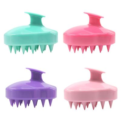 China 5 Colors Plastic Comb Silicone Scalp Massage Brush Wash Comb Mini Head Meridian Massage Wide Hair Shower Head Handheld Tooth for sale