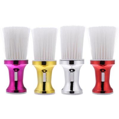 China Useful Durable PVC Haircut Brush Remover Brush Haircut Neck Face Cloth Bath Powder Electroplating Salon Tools Hairdressing Tools Accessories for sale