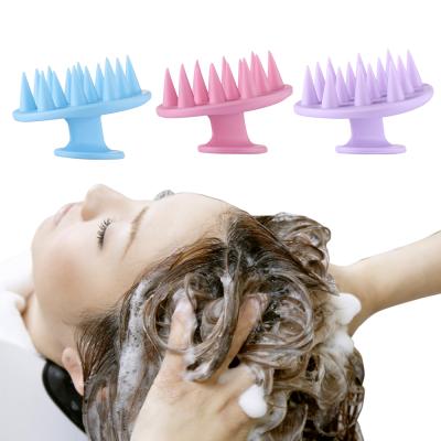 China Silica Gel Silicone Shampoo Scalp Massager Hair Scalp Hair Shower Brush Comb Bath Massage Comb Massager Comb for sale