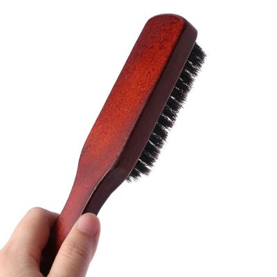 China Wood Wooden Hair Brush Handle Boar Bristle Beard Comb Styling Detangling Straightening Approx 21x3x3cm for sale