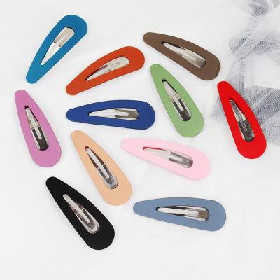 China Metal 1 Pieces 7.5cm Simple Snap Hair Clips Solid Color Women Girls Metal Hair Barrettes BB DIY Hairpins Hair Styling Accessories for sale