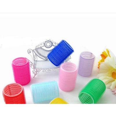 China 12PCS Self Handle Large Nylon Hair Rollers Cling All Size DIY Hair Curlers for sale