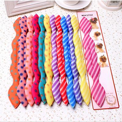 China Sponge Curler Donut Bun Maker Hair Twist Tool Polka Hair Rope Sponge Rabbit Ear Hair Dot Stick for sale