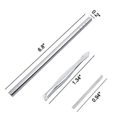 China Single Blade Hairstyle Design Pen Razor Hair Tattoo Trim Mustache Face Eyebrow Styling Pen + Stainless Steel Razor Tweezers + 10 Blades For M for sale