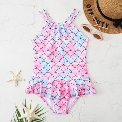 China High quality swimwear kids size one piece top plus baby girl and bottom custom made copies for kids swimwear teen design for sale