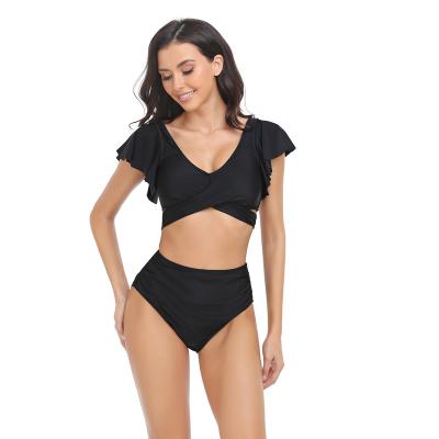 China Custom Sexy Women Factory Size High Waisted Swimwear Plus Bikini Cover Ups Beach Wear Two Piece Swimwear Set for sale