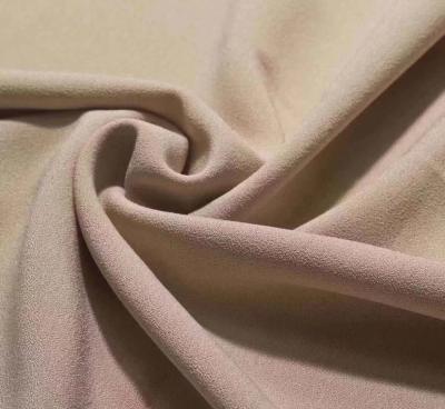 China 4 way stretch single side crepe lycra dress fabric 92/8 polyester lycra stretch one side brushed fleece design garment f for sale