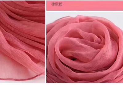 China high quality 100% polyester 75D pure georgette woven chiffon fabric for lady crinkle crepe chiffon maxi dresses for sale