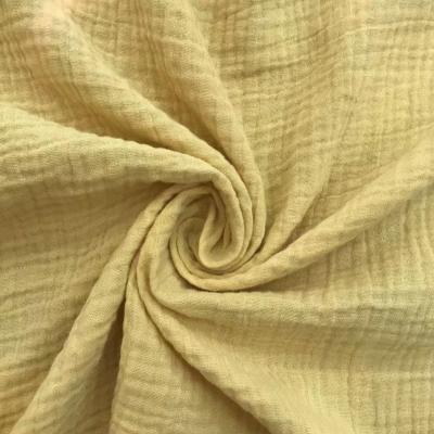 China 100% Recycled Polyester GRS OEKO-TEX Double Crepe fabrics for Dress Baby Clothes comfortable absorb sweat for sale