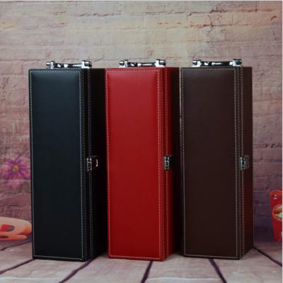 China Handmade Factory Selling PU To Leather Cheap Price Small MOQ Cardboard Cylinder Wine Gift Glass Storage Box for sale