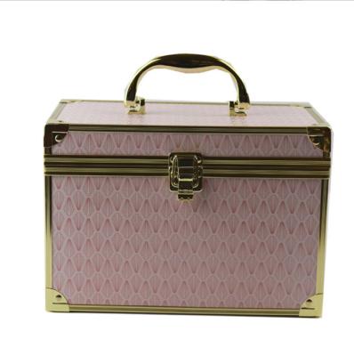 China New Makeup Case Durable Cosmetic Storage Box Organizer Aluminum Suitcase Beauty Case Tool Boxes for sale