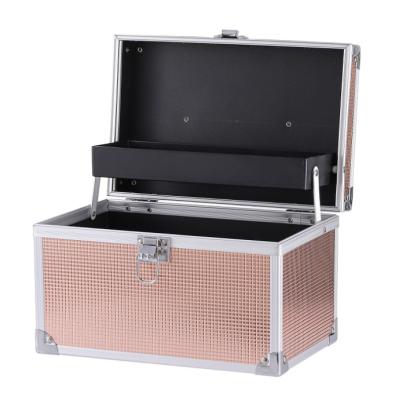 China 2022 Durable Factory Wholesale Aluminum Portable Makeup Beauty Case Cosmetic Vanity Box for sale