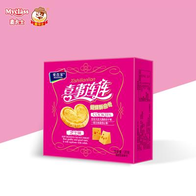 China Soft Crispy Cream Tin Cookie Semi Soft Delicious Cookie Stick Coated With Cheese Flavor Baking Tray for sale