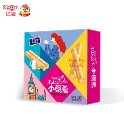 China Natural Wholesale Cookie Delicious Milk Flavor Egg Rolled Wafer Stick Tea Time Cookie And Cookie en venta