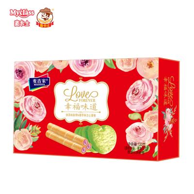 China Natural Matcha Flavor Cookie Egg Rolled / Taro Flavor Egg Rolled Delicious Egg Cookie for sale