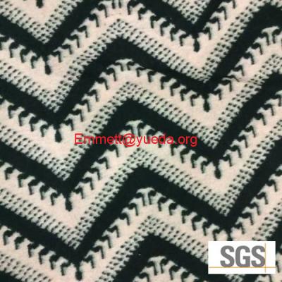 China Zigzag zigzag jacquard design boiled wool fabric, fabric wool fabric, woolen cloth fabric for sale