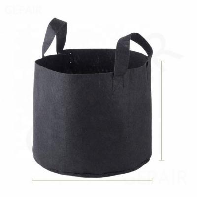 China Eco-friendly Felt Fabric Planting Bag Gardening Tools/Handles Aeration Round Pots Container For Nursery Garden&Planting Grow Bags for sale