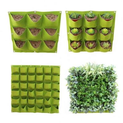 China Eco - Friendly Planter Bags Vertical Garden Hanging Felt Planting Bag for sale