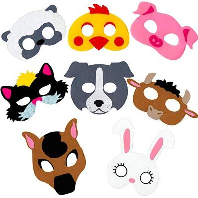 China Eco-friendly Material Dog, Cat, Chicken, Cow, Rabbit Animal Felt Mask To Customize for sale