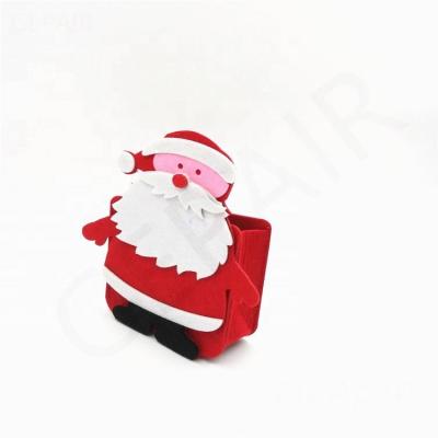 China Christmas Decoration Santa Claus Felt Candy Bag For Christamas Decoration for sale