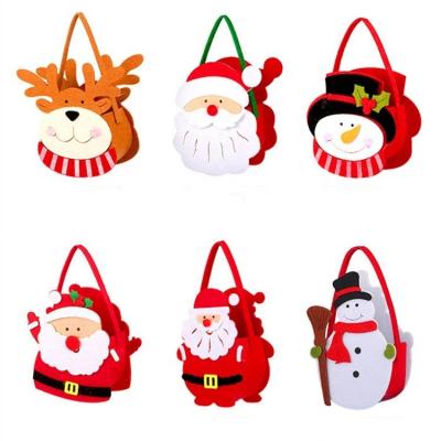 China Eco - Friendly Cute Customized Colorful Christmas Felt Candy Bag For Kid for sale