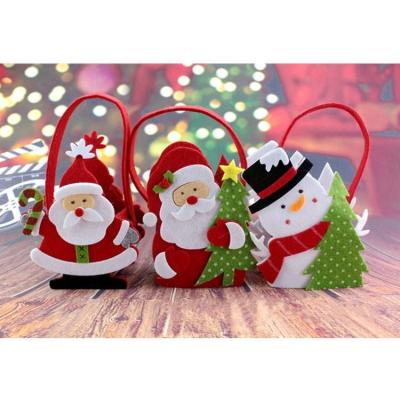 China Small Eco-friendly Christmas Christmas Felt Candy Gift Bags for sale