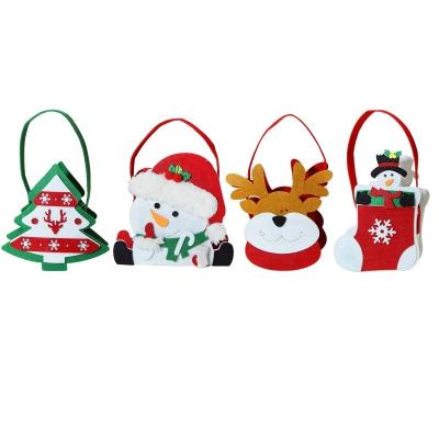 China Eco - Friendly Felt Custom Bulk Christmas Candy Gift Bags With Handles for sale